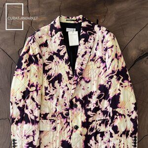 Dries Van Noten: RARE Psychedelic Quilted Tie Dye Print Blunt Blazer FW22
